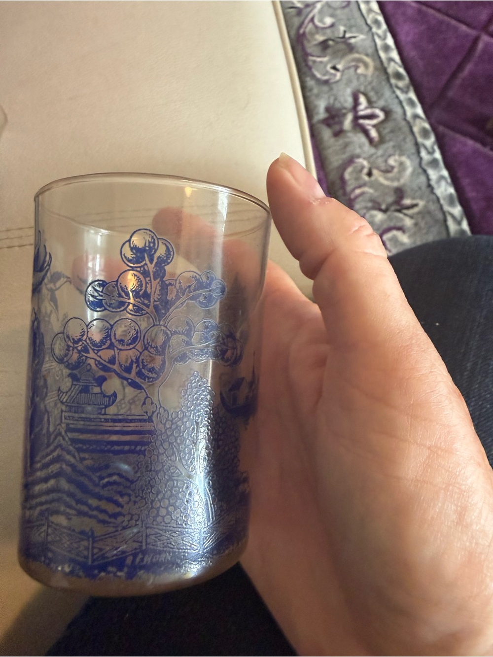 Blue Willow glasses (chinoiserie) - Picture 11 of 11